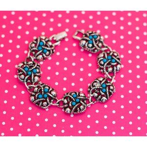 Vintage Silver Moss Bracelet by Avon 7 1/2 inch - P9